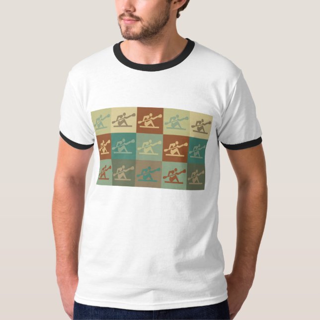 Kayaking Pop-Kunst T-Shirt (Vorderseite)