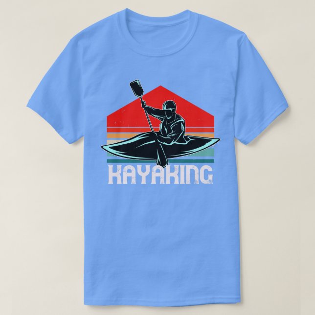 Kayaking River Paddle Bootfahren Vintag Kayaker T-Shirt (Design vorne)