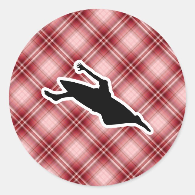 Kayaking Runder Aufkleber (Vorderseite)