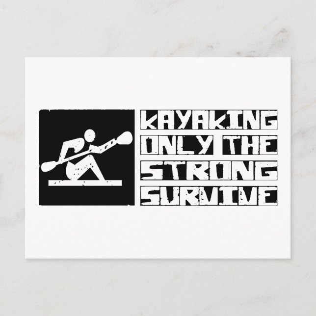 Kayaking Survive Postkarte (Vorderseite)