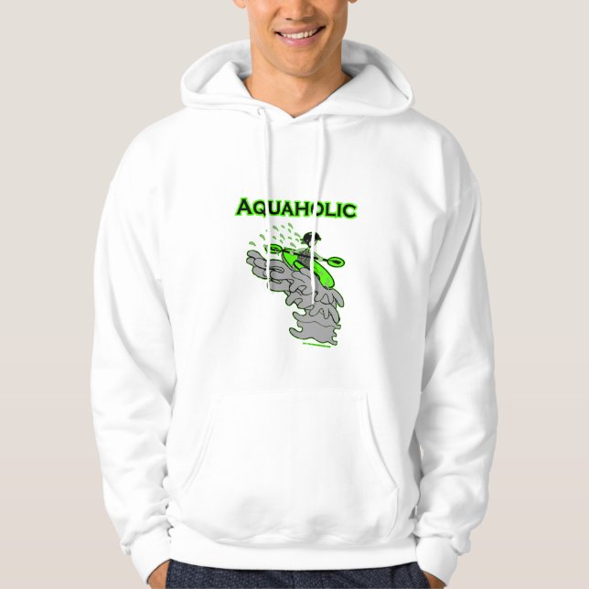 Kayaking Whitewater-Silhouette Hoodie (Vorderseite)