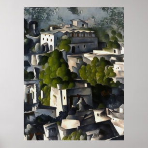 Kayakoy Fethiye Das Ghost Village Abstrakte Kunst Poster