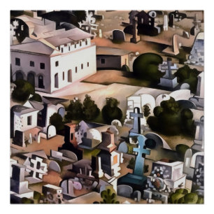 Kayakoy Fethiye Verdrängte Stadtgeometrie Art Poster