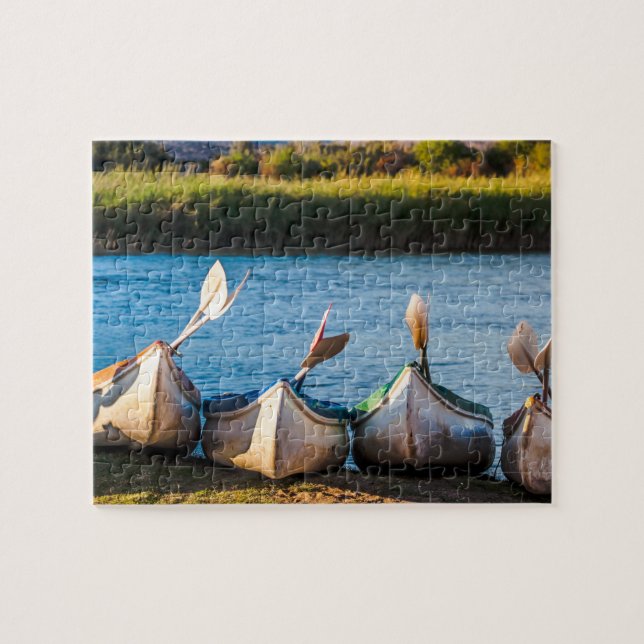 Kayaks am Ufer des Puzzles (Horizontal)