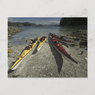 Kayaks auf Dicebox Island, Broken Island Group, Postkarte