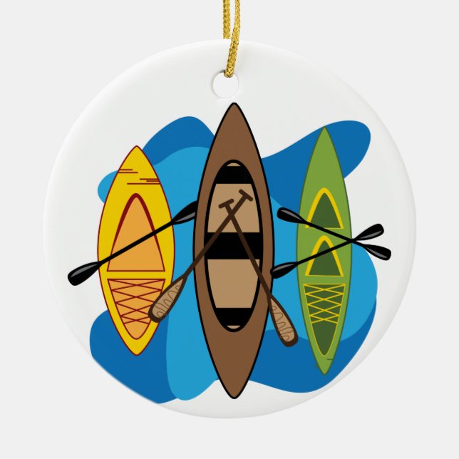 Kayaks Keramik Ornament (Vorne)