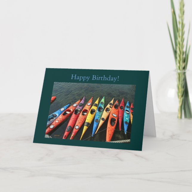 Kayaks, viel Glück zum Geburtstag! Karte (Vorderseite)