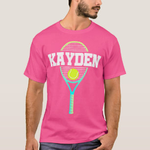 Kayden Name Tennisspieler Jungen Ball Und Schläger T-Shirt