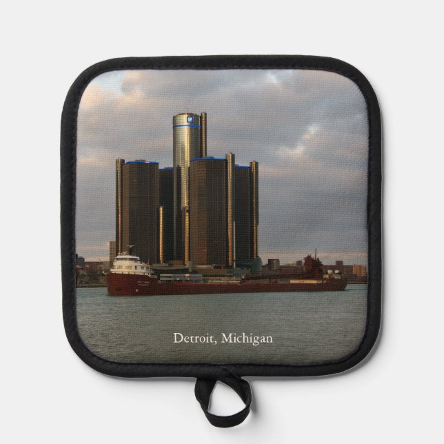 Kaye E. Barker Detroit Potthalter Topflappen (Vorderseite)