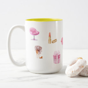 Kaye und Summer Whimsical Zweifarbige Tasse