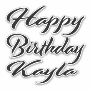 Kayla Name Vorname black Sticker Geburtstag