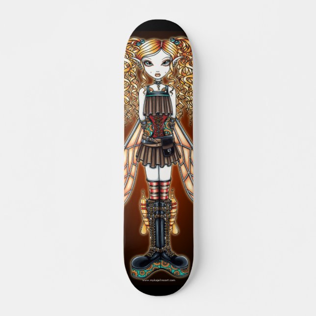 "Kayla" Steampunk Fairy Art Skateboard (Vorne)