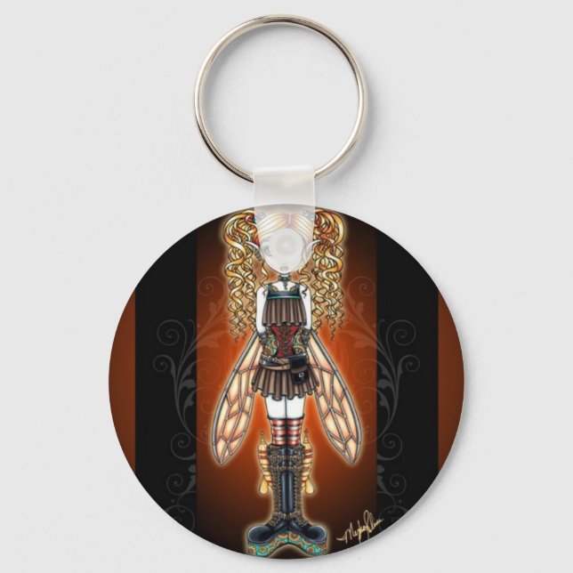 "Kayla" Steampunk Fairy Key Chain Schlüsselanhänger (Vorderseite)
