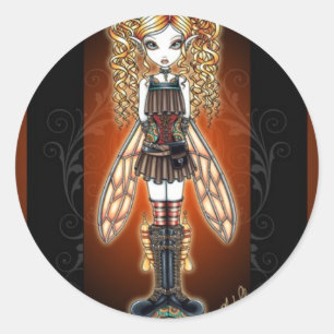 "Kayla" Steampunk Fairy Stickers