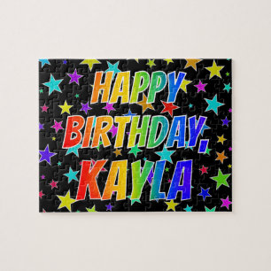 "KAYLA" Vorname, Spaß "GLÜCKLICHER BIRTHTAG" Puzzle
