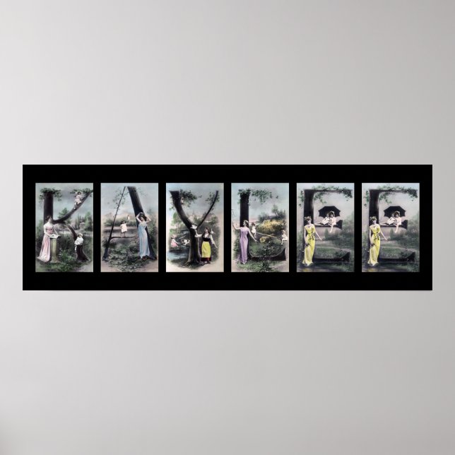 KAYLEE Alphabet Letter Name Art Poster (Vorne)