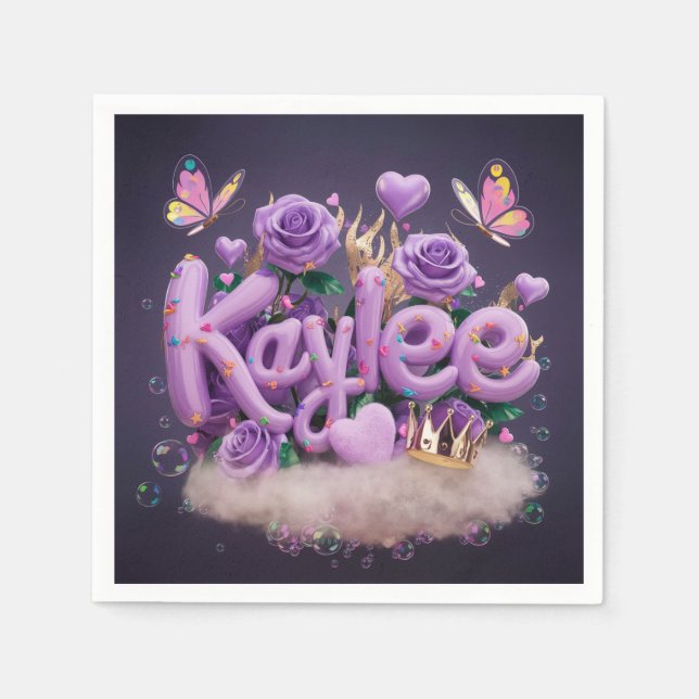 Kaylee Birthday Serviette (Vorderseite)