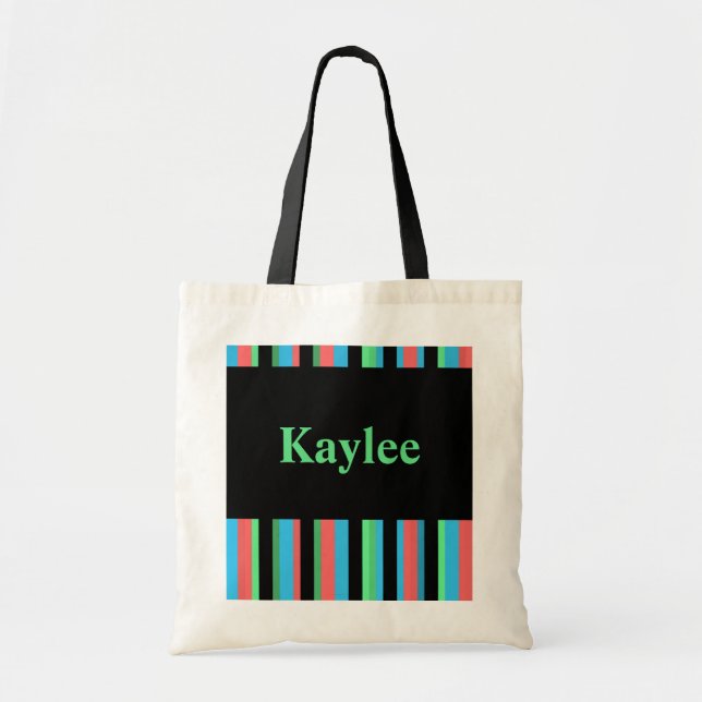 Kaylee Hübsch Striped Tote Bag Tragetasche (Vorne)