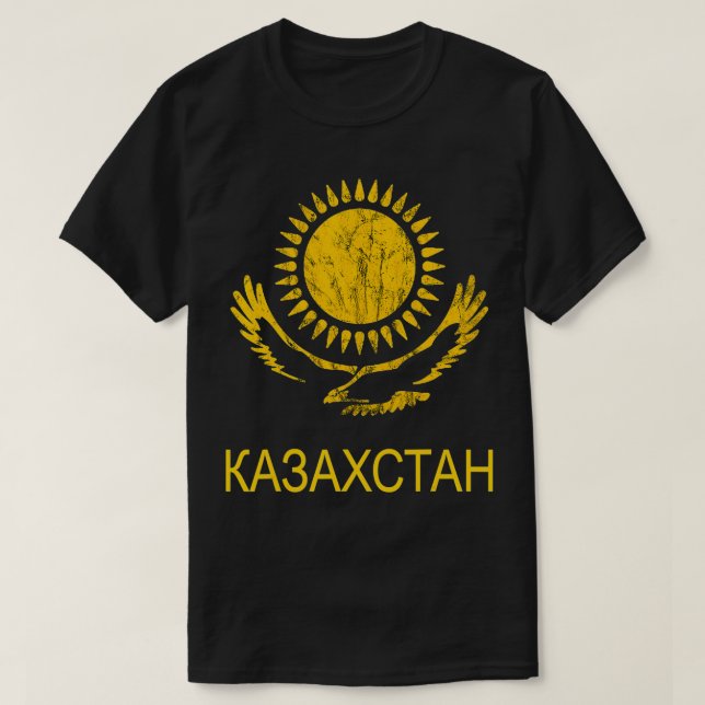 Kazakhstan Eagle Kazakh Roots Kazak Roots Kazakhst T-Shirt (Design vorne)
