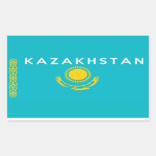Kazakhstan-Ländersymbol Rechteckiger Aufkleber