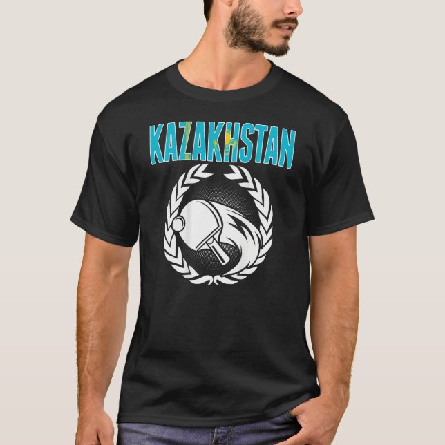 Kazakhstan Ping Pong  Support Kazakhstani Table Te T-Shirt (Vorderseite)
