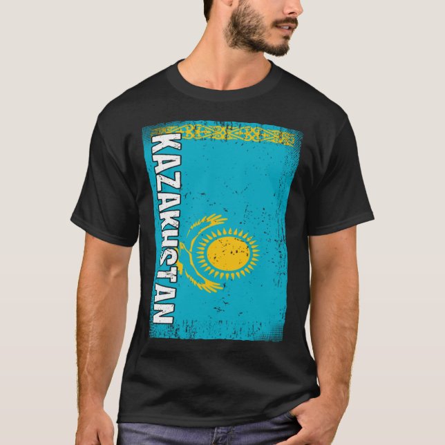 Kazakhstani Flag Kazakhstan  1 T-Shirt (Vorderseite)