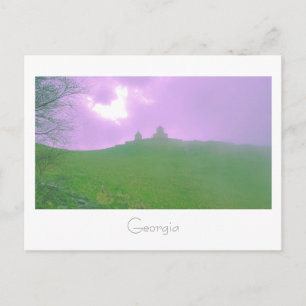 Kazbegi Georgia Gergeti Church Mountain Landschaft Postkarte