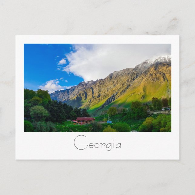 Kazbegi Georgia Kaukusgebirge Natur Postkarte (Vorderseite)