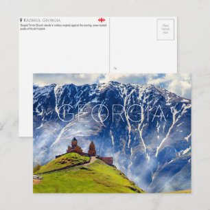 Kazbegi, Georgien Reise-Postkarte Postkarte