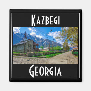 Kazbegi Stepantsminda Georgia Caucuses Mountains Magnet