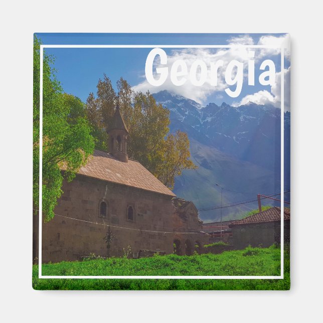 Kazbegi Stepantsminda Georgia Kaukusgebirge Magnet (Vorne)