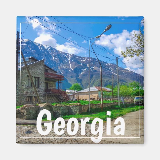 Kazbegi Stepantsminda Georgia Kaukusgebirge Magnet (Vorne)