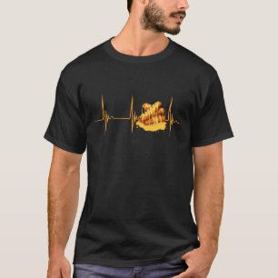 Käziger frittierter Snack Herzschlag EKG Puls Mozz T-Shirt