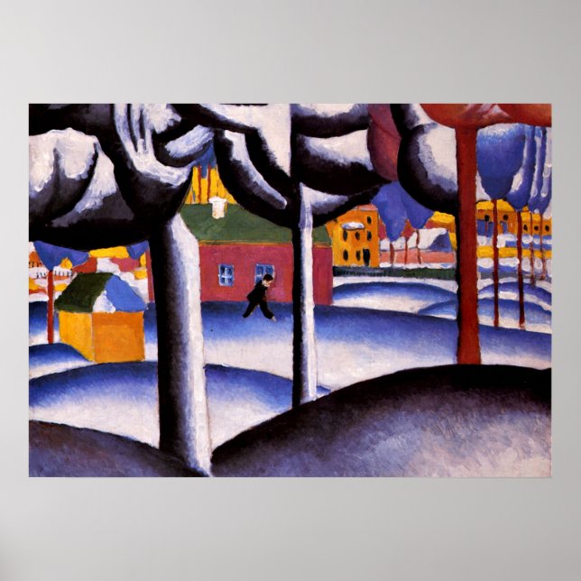 Kazimir Malevich Art - Winterlandschaft Poster (Vorne)