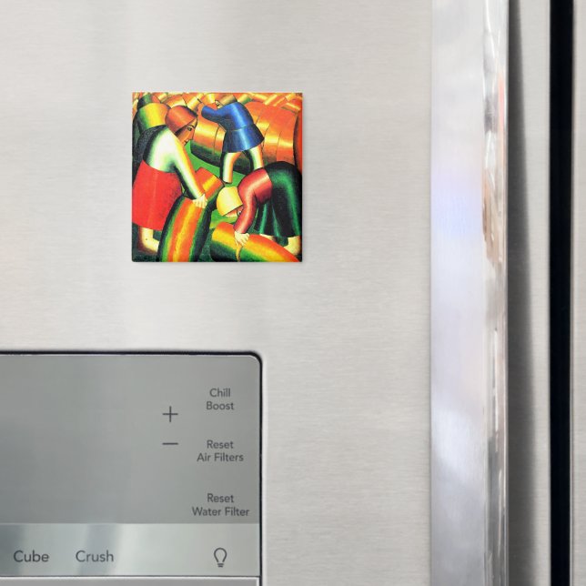 Kazimir Malevich--Ernte einbringen, Magnet (In Situ (Kühlschrank))