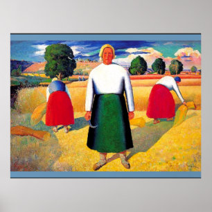 Kazimir Malevich Kunstwerk, Sensenmänner Poster