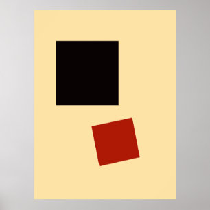 Kazimir Malevich Schwarzes Quadrat Rotes Quadrat ( Poster