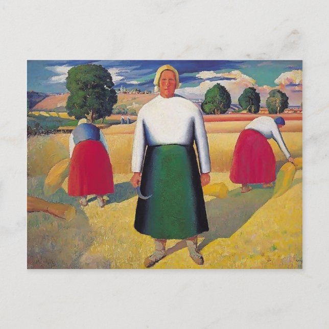 Kazimir Malevich - Sensenmänner Postkarte (Vorderseite)