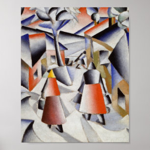 Kazimir Malevich - Vormittag im Dorf Poster