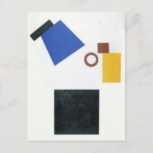 Kazimir Malevich - Zwei dimensionales Selbstportra Postkarte