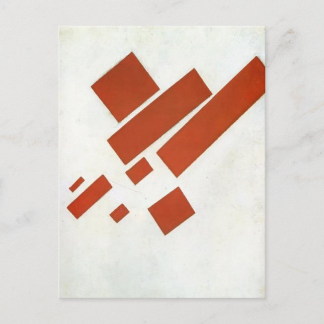 Kazimir Malevich - Zwei dimensionales Selbstportra Postkarte (Vorderseite)