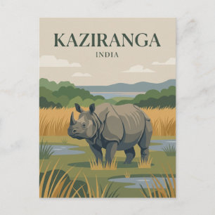 Kaziranga-Nationalpark Indien Postkarte
