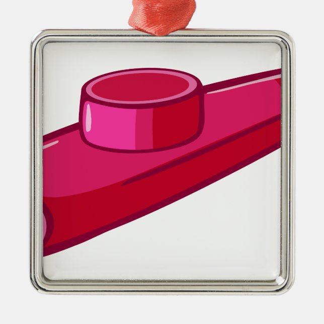 Kazoo Silbernes Ornament (Vorne)
