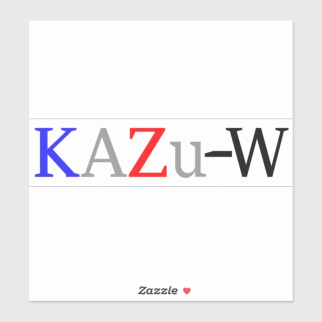 KAZu-W Aufkleber (Blatt)