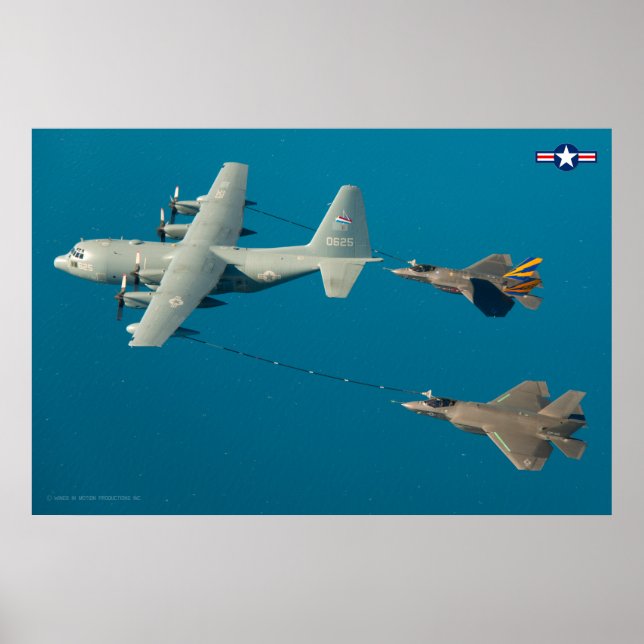 KC-130R HERCULES und F-35C LIGHTNING II Poster (Vorne)