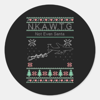 KC-135 Nkawtg nicht einmal Santa Runder Aufkleber