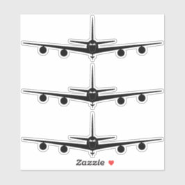 KC-135 Silhouette mit Frontansicht Aufkleber