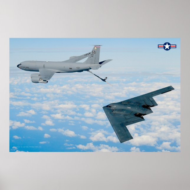 KC-135R STRATOTANKER FLÜCHTLINGSFLÜCHTUNG B-2 SPIR POSTER (Vorne)