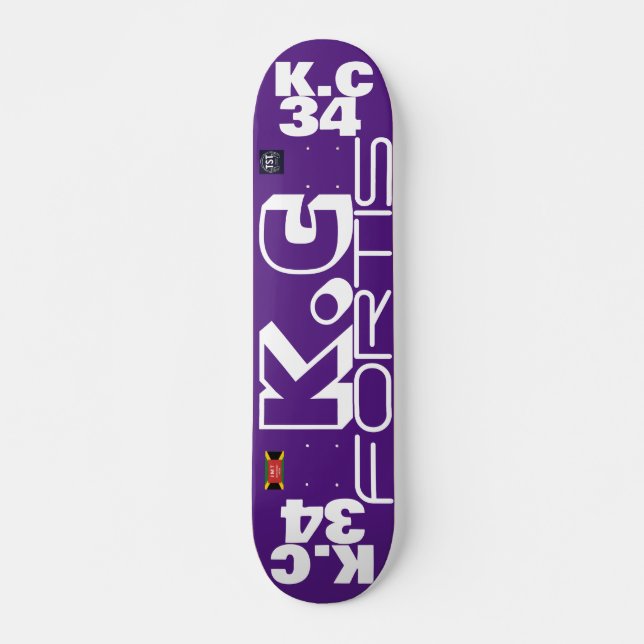 KC 34 OFFIZIELL 7 3/4" Skateboard Deck (Vorne)