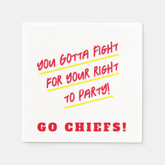 KC Chiefs Cocktail Napkins Serviette